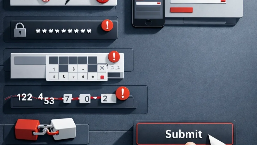Form errors: the fields that most often fail